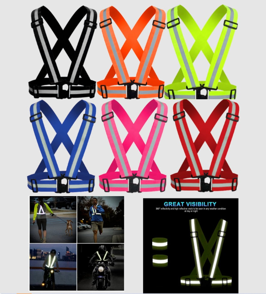 Reflective Vest with Reflector Bands