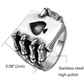 Skull Hand Claw Poker Playing Gothic Ring