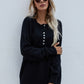 Half Button Long Sleeve Henley Sweater