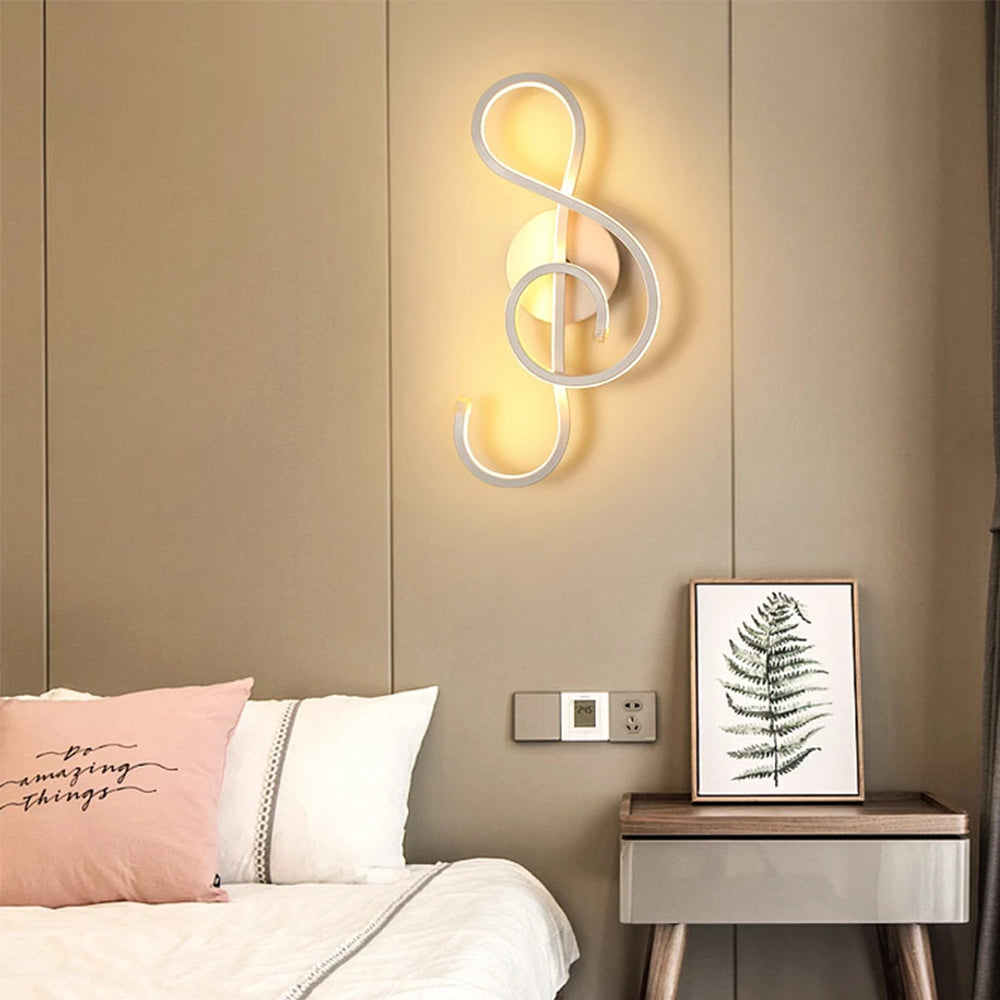 Design Art Musical Note Wall-Mounted Lamp