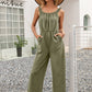 Ruffle Strap Wide Leg Jumpsuit