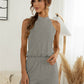 Halter Neck Elastic Waist Romper