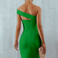 Solid Color Tight Slit Dress
