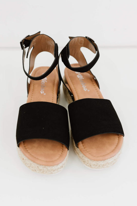 WeeBoo Every Step Espadrille Platform Sandal in Black