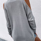 Cable-Knit Cold Shoulder Sweater