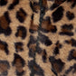 Girls Leopard Zipper Front Hooded Coat