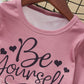 Girls BE YOURSELF T-Shirt and Bell Bottom Jeans Set