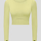 Cut Out Front Crop Yoga Tee