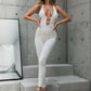 Crisscross Back Deep V Jumpsuit