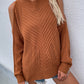 Cable-Knit Cold Shoulder Sweater
