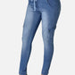 Drawstring Ankle Pocket Jeans