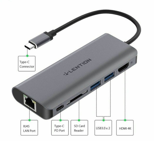 USB C Gigabit Ethernet Hub