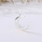 Crescent Moon Crystal Stones Necklace