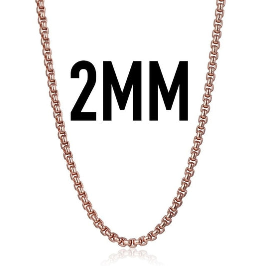 Rose-Gold / Black / Gold & Silver Box-Link Chains