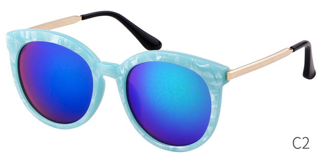 Oversized Round Mirror Sunglasses