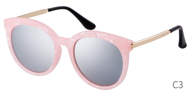 Oversized Round Mirror Sunglasses