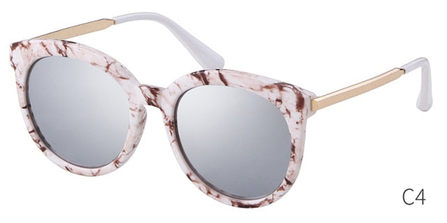 Oversized Round Mirror Sunglasses