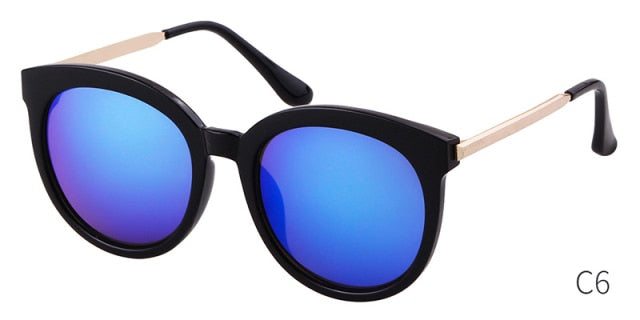 Oversized Round Mirror Sunglasses