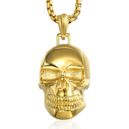 Gothic Big Skull Pendant Necklace