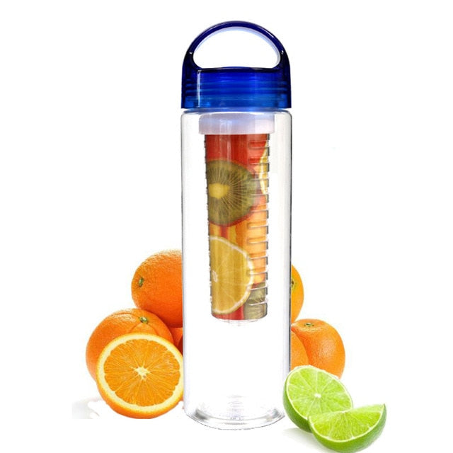 700ML Plastic Fruit Infuser Juice Shaker Sports Lemon Water Bottle