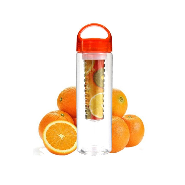 700ML Plastic Fruit Infuser Juice Shaker Sports Lemon Water Bottle