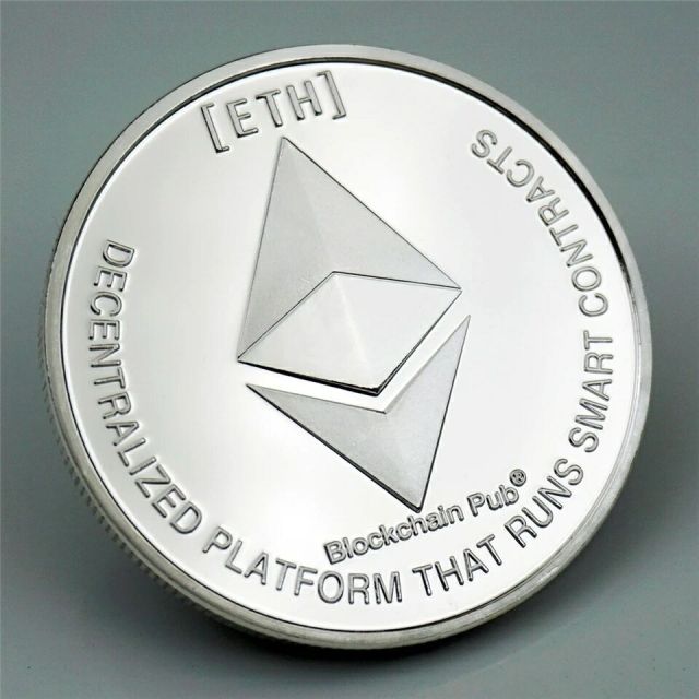 Ethereum Commemorative Coin Gold Plated Collectible