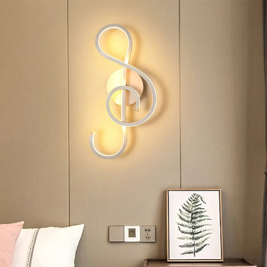 Design Art Musical Note Wall-Mounted Lamp