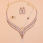 Bridal Jewelry Set - Crystal Water-Drop Dubai Set    Fashion Wedding Accessories