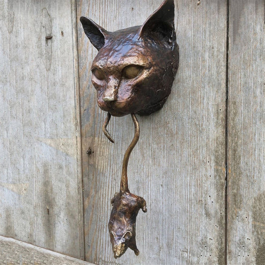 Unique Wall Sculpture Cat And Mouse Decoration