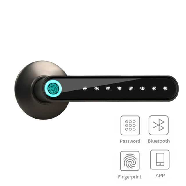 Biometric Door Lock Handle - Use for Apt /Office/Airbnb/Bedroom/Mancave/Etc.