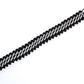 Black Leather Stainless Steel Bracelet - Gold and Silver